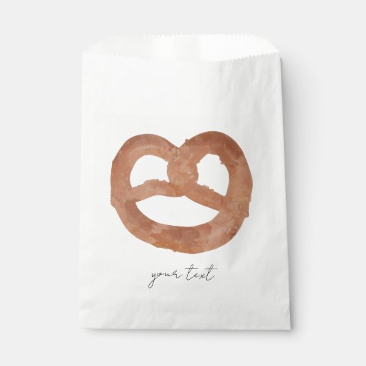 Sachets En Papier Pretzel doux salé Texte manuscrit (Devant)