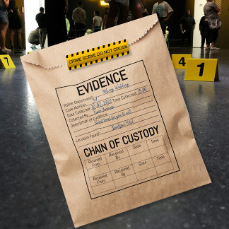 Sachets En Papier Preuve partie en faveur sac crime meurtre mystère