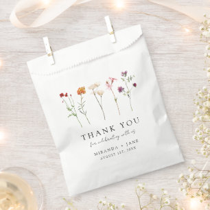 Sachets En Papier Pride lesbienne Fleur sauvage minimale Mariage flo