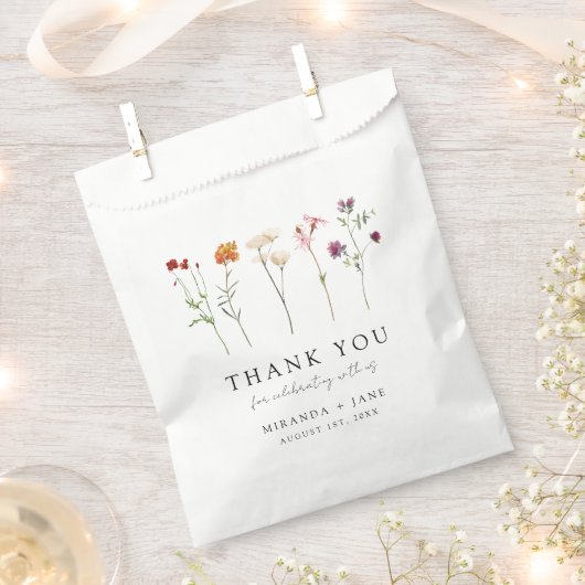 Sachets En Papier Pride lesbienne Fleur sauvage minimale Mariage flo (Coupé)