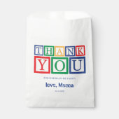 Sachets En Papier Primary ABC Blocks Thank You Party (Devant)