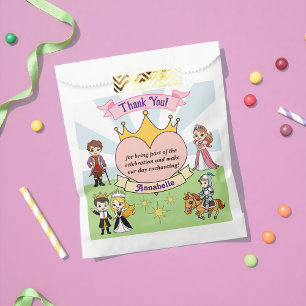 Sachets En Papier Princess et Prince Fairy Tale Royal Castle Party