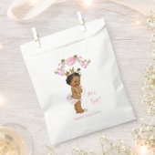 Sachets En Papier Princesse Baby shower fille rose blanche ethnie (Coupé)