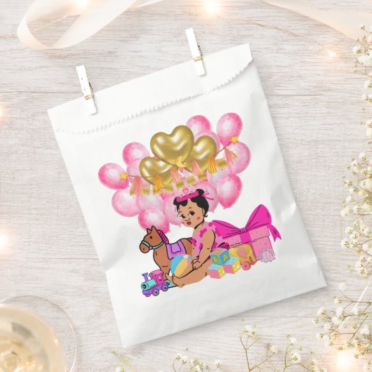 Sachets En Papier Princesse en rose (Coupé)