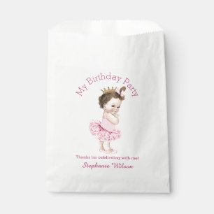 Sachets En Papier Princesse mignonne de brune d'anniversaire de