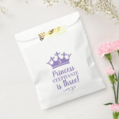 Sachets En Papier Princesse pourpre Tiara Couronne Nom personnalisé (Scellé)