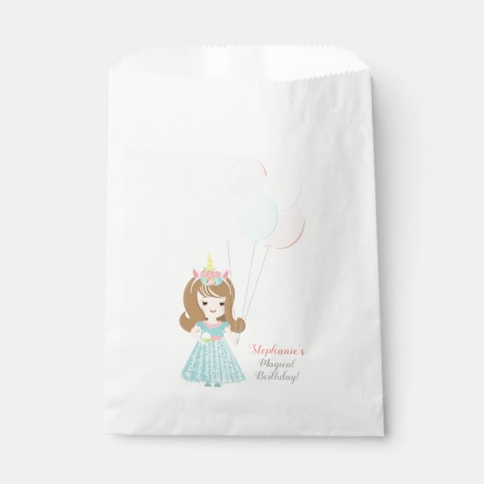 Sachets En Papier Princesse Unicorn (Devant)