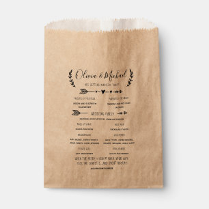 Sachets En Papier Programme de mariage Ordre des événements Confetti