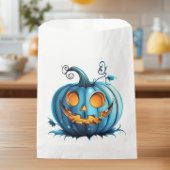 Sachets En Papier Projet Citrouille turquoise