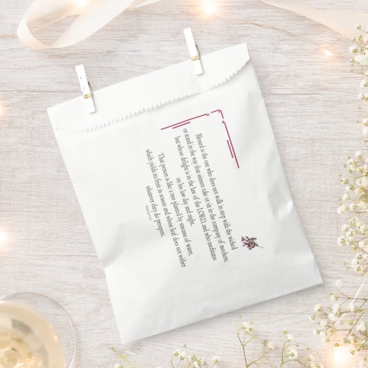 Sachets En Papier Psaume 1:1-3, Béni est celui qui, (Coupé)