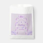 Sachets En Papier Purple Bow Birthday Any Age (Devant)