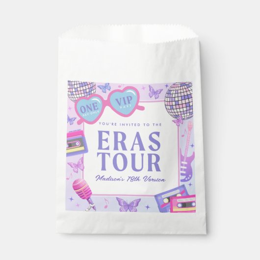 Sachets En Papier Purple Disco Dans Mon Anniversaire Anniversaire (Devant)