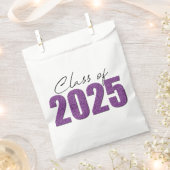 Sachets En Papier Purple Glitter Classe de 2025 (Coupé)