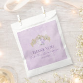 Sachets En Papier Purple & Gold Elegant Quinceañera (Coupé)