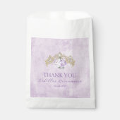 Sachets En Papier Purple & Gold Elegant Quinceañera (Devant)