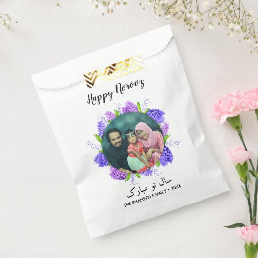 Sachets En Papier Purple Hyacinth Wreath Happy Norooz Nouvel An Phot (Scellé)