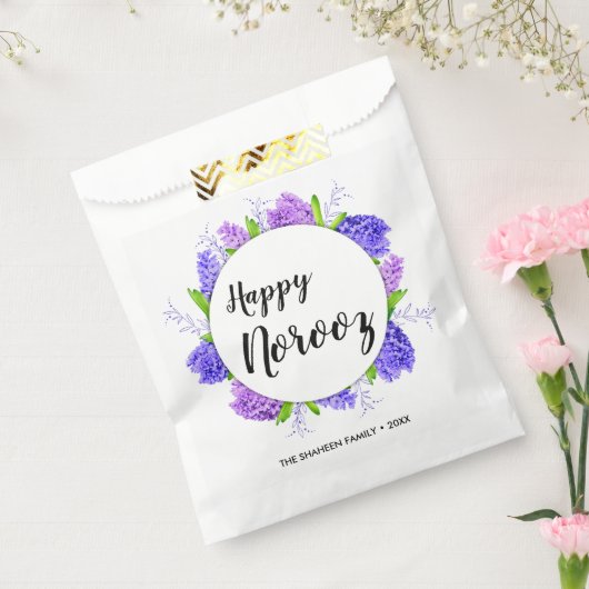 Sachets En Papier Purple Hyacinth Wreath Joyeux Norooz Nouvel An (Scellé)