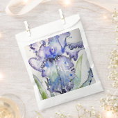 Sachets En Papier Purple Iris Art Aquarelle Anniversaire Invitation (Coupé)