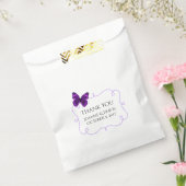 Sachets En Papier Purple Papillon Mariage Favor Sac (Scellé)