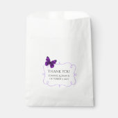 Sachets En Papier Purple Papillon Mariage Favor Sac (Devant)