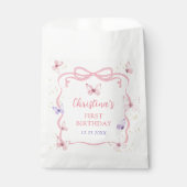 Sachets En Papier Purple Pink Bow Butterfly Birthday Party (Devant)