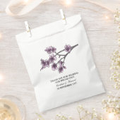 Sachets En Papier Purple simple fleurs de cerisier Favoriser les sac (Coupé)