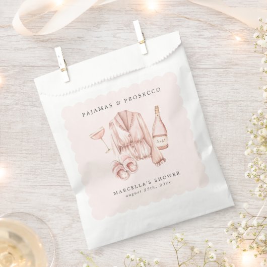 Sachets En Papier Pyjamas & Procuco Fête des mariées Bachelorette (Coupé)