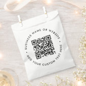 Sachets En Papier QR Code | Business Minimalist Clean Simple White (Coupé)