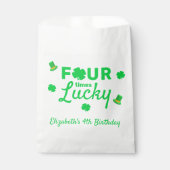Sachets En Papier Quatre fois Lucky 4e anniversaire (Devant)