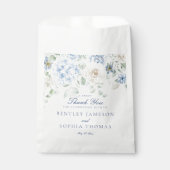 Sachets En Papier Quelque chose Blue Floral Hydrangea Mariage Desser (Devant)