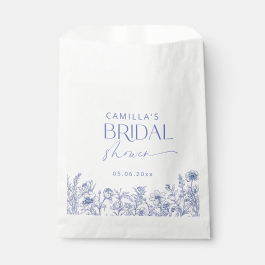 Sachets En Papier Quelque chose de bleu avant de faire Fête des mari (Devant)