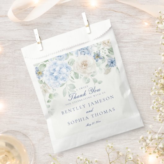 Sachets En Papier Quelque Chose de Bleu Fleurs Hydrangea Mariage Des (Coupé)
