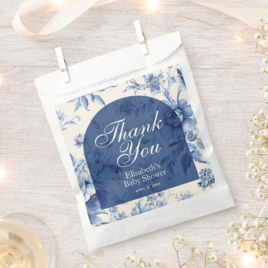 Sachets En Papier Quelque chose de bleu Floral Français Toile Chinoi (Coupé)