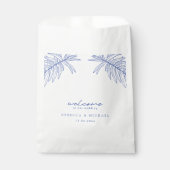 Sachets En Papier Quelque chose de bleu simple Mariage botanique (Devant)