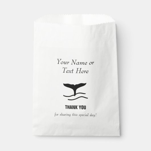 Sachets En Papier Queue de baleine Merci (Devant)