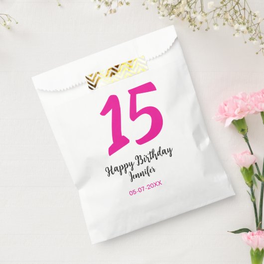 Sachets En Papier quiencenera 15e anniversaire ajouter date année te (Scellé)