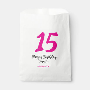 Sachets En Papier quiencenera 15e anniversaire ajouter date année te