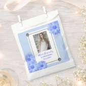 Sachets En Papier Quinceanera bleu clair (Coupé)
