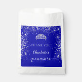 Sachets En Papier Quinceanera bleu parties scintillant royal poussiè (Devant)