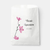Sachets En Papier Quinceanera personnalisée en fleurs de cerisiers r (Devant)