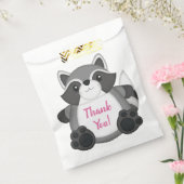 Sachets En Papier Raccoon fête d'anniversaire rose (Scellé)
