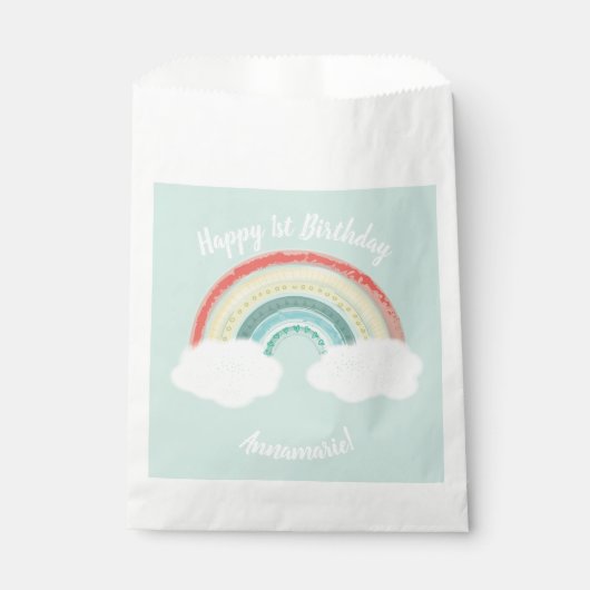 Sachets En Papier Rainbow Birthday Party Enfants (Devant)