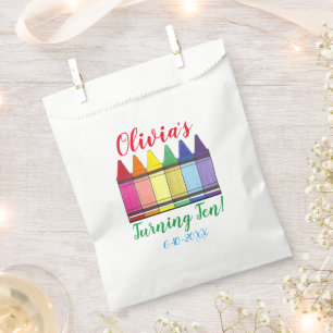 Sachets En Papier Rainbow Crayons Artist Art Fête d'anniversaire pou