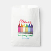 Sachets En Papier Rainbow Crayons Artist Art Fête d'anniversaire pou (Devant)
