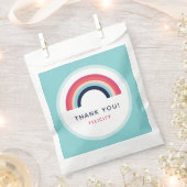 Sachets En Papier Rainbow Party Nom personnalisé Age rose bleu (Coupé)
