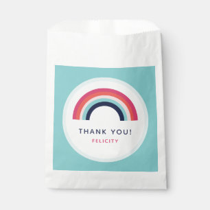 Sachets En Papier Rainbow Party Nom personnalisé Age rose bleu