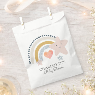 Sachets En Papier Rainbow Pink Heart Girl Baby shower