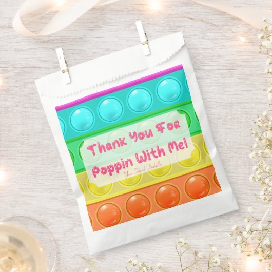Sachets En Papier Rainbow Pop It Fidget Bubble Anniversaire Fête Inv (Coupé)