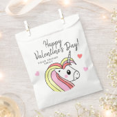 Sachets En Papier Rainbow Unicorn Heart Kids Valentine`Day (Coupé)