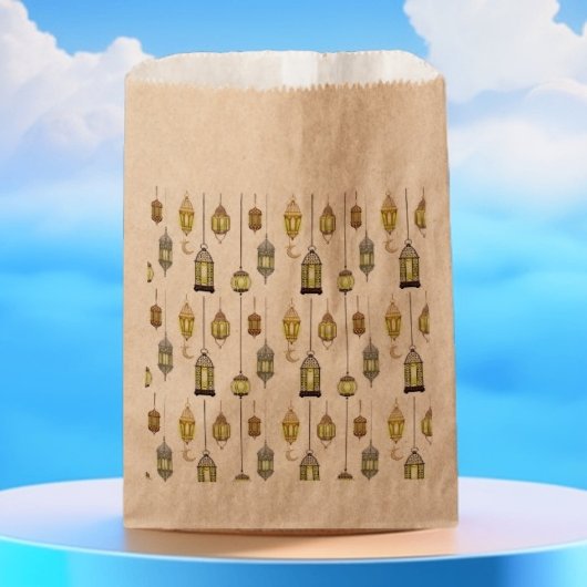 Sachets En Papier Ramadan Kareem Crescent Lanterns Moubarak Islamiqu